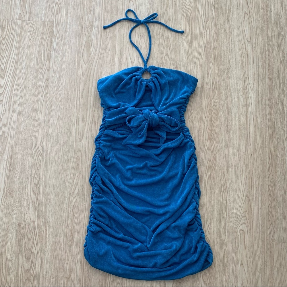 Princess polly ruched halter wrap around bodycon nwot - Picture 6 of 6